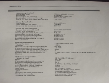 Foto: ELETRO EROSÃO A FIO AGIE CHARMILLES  XENON -ANO 2005