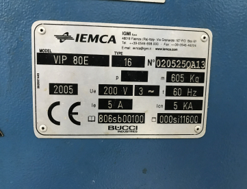 Foto: ALIMENTADOR DE BARRAS - IEMCA - MODELO VIP 80E - ANO 2005