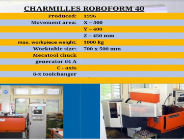 Foto: ELETRO EROSÂO DE PENETRAÇÃO CNC CHARMILLES ROBOFORM 40 -ANO 1996