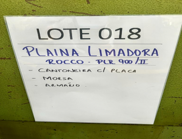 Foto: LOTE KONE 018 - PLAINA LIMADORA - ROCCO - PLR 900/II