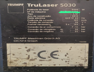Foto: Máquina de corte a laser 5000 Watts TRUMPF