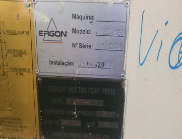 Foto: PRENSA EXCENTRICA TIPO C ERGON MOD.JM36 - 160 TONS - ANO 2007