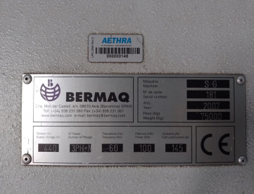 Foto: CENTRO DE USINAGEM 5 EIXOS - BERMAQ - 18000 x 7800 x 3000 MM - ANO 2007