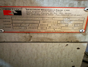 Foto: ELETROEROSÃO PENETRAÇÃO - RESITRON - RT400 SMART ZNC - ANO 2010