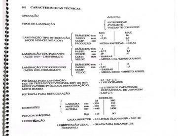Foto: LAMINADORA DE ROSCA MECAPRE MINILAM