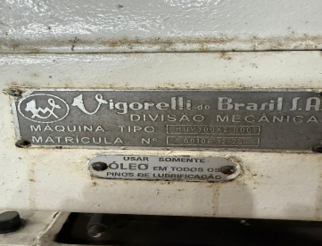 Foto: Retífica Cilíndrica Vigorelli RUV300 x 2000