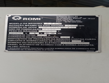 Foto: CENTRO DE USINAGEM VERTICAL - ROMI - DISCOVERY 760 - ANO 2006 - 760 x 506 x 508 MM