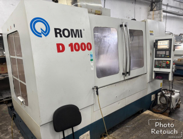 CENTRO DE USINAGEM VERTICAL - ROMI - D1000 - 1020 x 640 x 610 - ANO 2011 - COMANDO SIEMENS - COM 4º EIXO