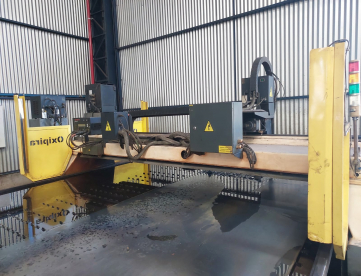CORTE A PLASMA OXIPIRA ALTA DEFINIÇÃO MASTER 35 OXIPIRA HPR 260 XD - MESA 3000MM X 12500MM