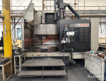 TORNO VERTICAL CNC  MARCA YUSHINE   MODELO VL 1600 ATC+C -1800 X 1350 - COM MAGAZINE DE 16 FERRAMENTAS -COMANDO SIEMENS -ANO 2010