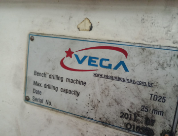 Foto: FURADEIRA DE BANCADA -VEGA MODELO TD25 - ANO 2011