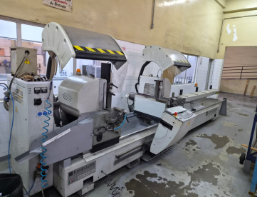 Foto: SERRA DE CORTE DE DOIS CABEÇOTES - FOMINDUSTRIE - BLITZ ALVA 500 M - DISCO DE 500 MM COM MOVIMENTO MOTORIZADO DA CABEÇA MOVEL