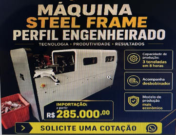 Foto: MÁQUINA STEEL FRAME XHH C89 -55 - PERFIL ENGENHEIRADO