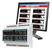 Foto: Aquisitor de dados A202 com software Masterlogger