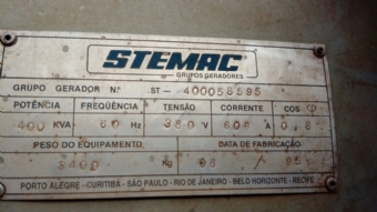 Foto: Gerador Stemac 400KVA