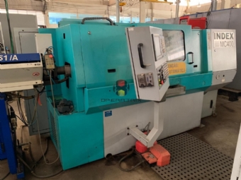 Foto: TORNO CNC INDEX - MC400 - ANO 2010 COM DUAS FERRAMENTAS ACIONADAS (RADIAL E AXIAL)