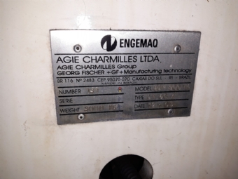 Foto: ELETROEROSAO DE PENETRAÇÃO CHARMILLES EDM 900 NC -ANO 2005