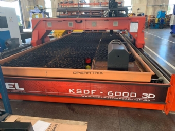 Foto: MESA DE CORTE PLASMA CNC  3D - KEEL 6000 X 3000 ANO 2014