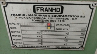 Foto: SERRA DE FITA HORIZONTAL - FRANHO - MOD.FM500 - ANO 2014