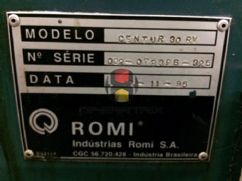 Foto: TORNO CNC - MARCA ROMI - MODELO CENTUR 30RV - 1995