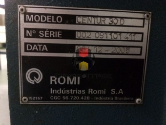 Foto: TORNO CNC - MARCA ROMI - MODELO CENTUR 30D - ANO 2005