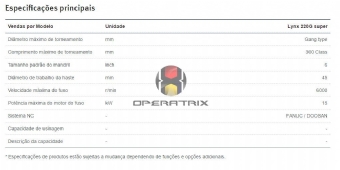 Foto: Centro de Torneamento Doosan  -  Lynx 220G super