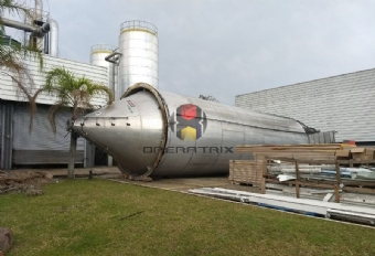 Foto: SILOS EM ALUMÍNIO COM SECADOR E ESCADA PASSARELA TUBULAÇÃO DE ALIMENTAÇÃO