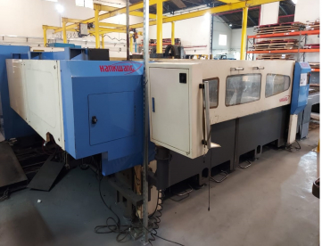 Foto: MÁQUINA DE CORTE A LASER HANKWANG - FL-3015 - ANO 2009 - PARA CORTE DE CHAPAS E TUBOS - 3000X1500MM