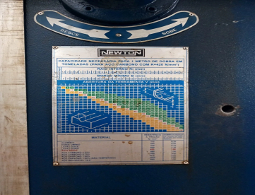 Foto: DOBRADEIRA MECÂNICA NEWTON 100T X 3000MM