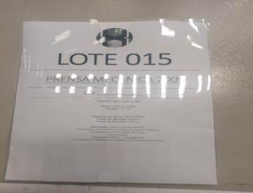 Foto: LOTE RF 0015 - PRENSA MECÂNICA - JUNDIAÍ - LA200 - 200 TON