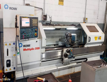 Foto: TORNO CNC ROMI - MULTIPLIC 35D - 529X1500MM - ANO 2008 - COMANDO FANUC - PLACA PNEUMÁTICA
