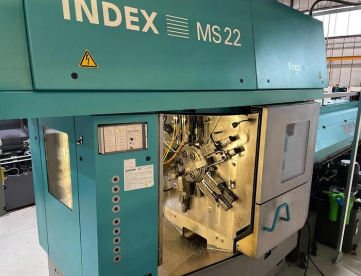 Foto: TORNO CNC AUTOMÁTICO MULTIFUSO INDEX MS 22C - COM ALIMENTADOR DE BARRAS - ANO 2007