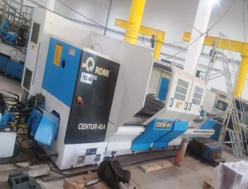 Foto: TORNO CNC - ROMI - CENTUR 45A - 850 x 5.000 MM - GANG - CONTRA PONTO HIDRÁULICO