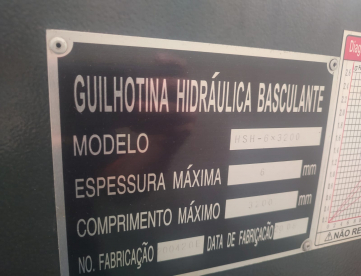 Foto: GUILHOTINA HIDRÁULICA CN - CLARK - HSH - 3200MM X 6MM