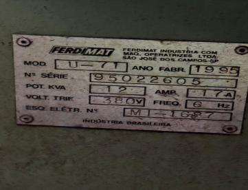 Foto: RETIFICA CILINDRICA - FERDIMAT - U71 - 300MM X 750MM - ANO 1995