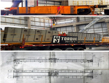 Foto: PONTE ROLANTE - TORQUE - VÃO 28,40 MTS X 30 TONS + AUXILIAR 10 TONS - CLASSE D