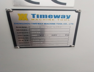 Foto: CENTRO DE TORNEAMENTO - TIMEWAY - CK36 - ANO 2025 - SIEMENS 808D - ALTA PERFORMANCE - 360 x 500 MM