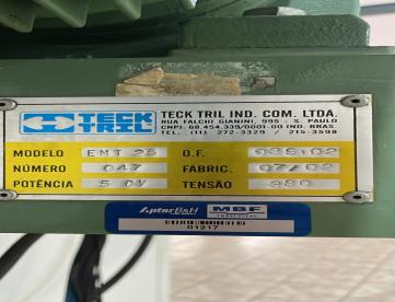 Foto: CONJUNTO CO-EXTRUSORA - TECK TRIL EMT25 + CABEÇOTE DUPLA CAMADA APTAR/NEWTEX - ANO 2002