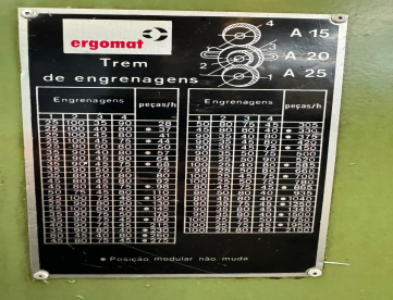 Foto: TORNO AUTOMÁTICO - ERGOMAT - A25/TS - ANO 2002