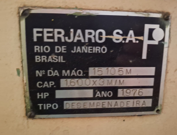 Foto: LINHA DE CORTE TRANSVERSAL - FERMASA/FERJARO - LCT-16.3 - CAPACIDADE 1600 x 3 MM