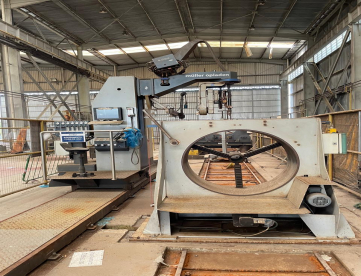 Foto: MÁQUINA CNC DE CORTE DE TUBOS 6 EIXOS INTERPOLADOS - MULLER OPLADEN GMBH - RB 950/1500/6 MP -DIAMETRO MINIMO 80 mm MAXIMO 1524 mm ANO 2012