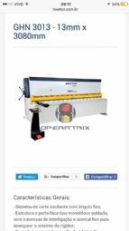 Foto: guilhotina cn newton ghn 3013 3080mm x 13mm