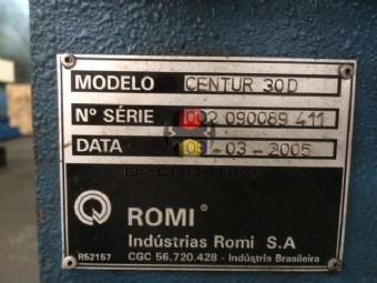 Foto: TORNO CNC - ROMI CENTUR 30D -  1000MM - ANO 2005