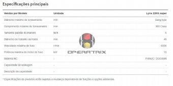 Foto: Centro de Torneamento Doosan  -  Lynx 220G super