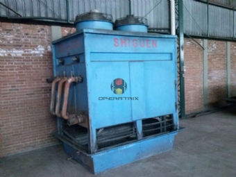 Foto: FORNO POR INDUÇÃO COM TORRE DE RESFRIAMENTO COM 2 TRANSFORMADORES